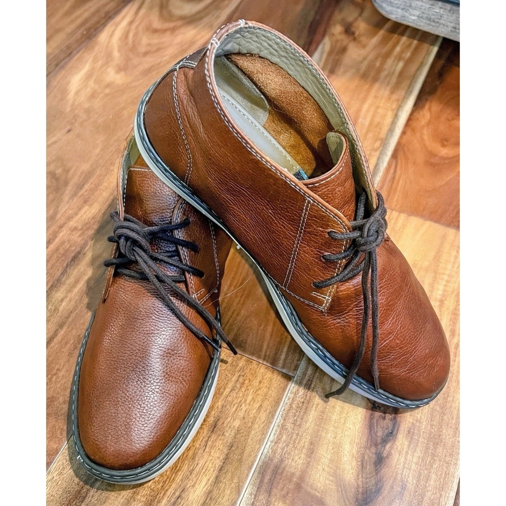 Johnston & Murphy Big Kids McGuffey Chukka Leather Size 6 Brown